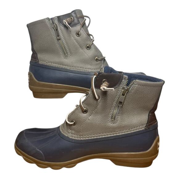 Sperry Women's Rainboots Syren Gulf Ankle Duck Boots Grey Sz 8 Rubber STS80525 - Picture 2 of 6